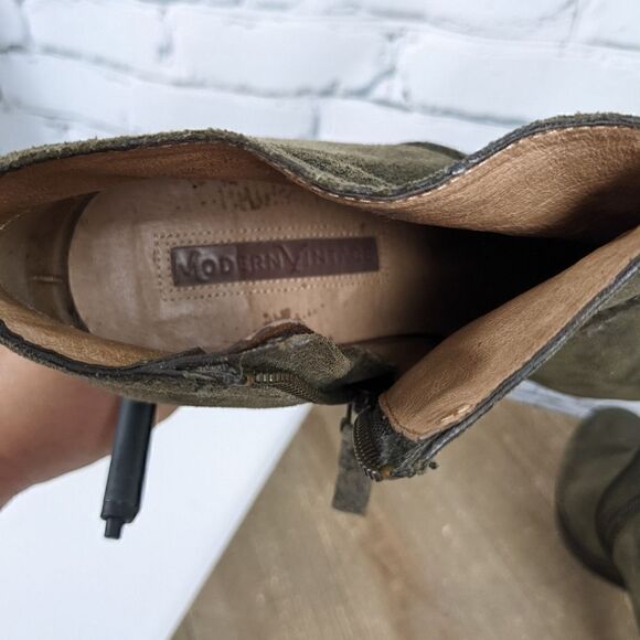 Modern Vintage Leather platform booties, Jameson moss size 38 - Picture 4 of 8